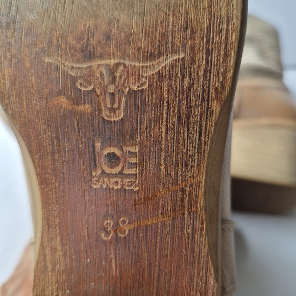 Joe Sanchez Tan Ankle Booties, Suede and Leather  Sz 38,western Cowgirl - Picture 12 of 16